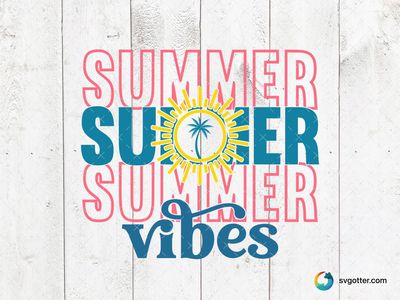 Summer Vibes Design, Best for summer enthusiasts, best on t-shirts, best to be applied with sublimation