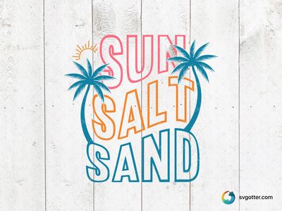 Sun Salt Sand Design, Best for beach enthusiasts, best on t-shirts, best to be applied with sublimation