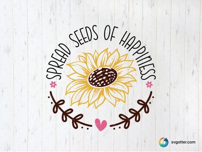 Sunflower Heart Design, Best for nature lovers, best on t-shirt, best to be applied with sublimation