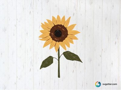 Sunflower Illustration, Best for gardeners, best on wall art, best to be applied with sublimation