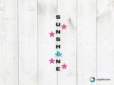 Sunshine Starfish Design, Best for beach lovers, best on t-shirt, best to be applied with heat transfer vinyl
