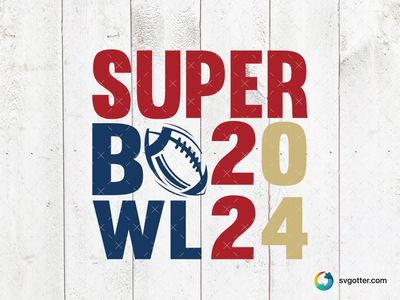 Super Bowl 2024 Logo, Best for sports fans, best on t-shirt, best to be applied with screen printing