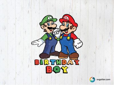 Super Mario Birthday Boy, Best for child, best on t-shirt, best to be applied with heat transfer vinyl