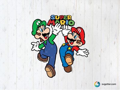 Super Mario Brothers High Five, Best for gamers, best on t-shirt, best to be applied with screen printing