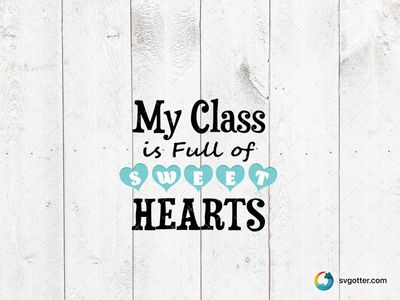 Sweet Classroom Hearts, Best for teachers, best on t-shirt, best to be applied with heat transfer vinyl