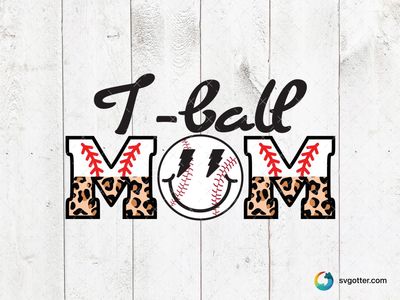 T-ball Mom Design, Best for moms, best on t-shirt, best to be applied with heat transfer vinyl
