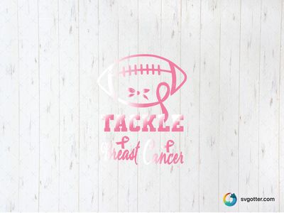 Tackle Breast Cancer Awareness Design, Best for sports fans, best on t-shirt, best to be applied with heat transfer vinyl