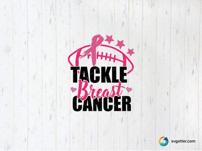 Tackle Breast Cancer Awareness Design, Best for activists, best on t-shirt, best to be applied with heat transfer vinyl
