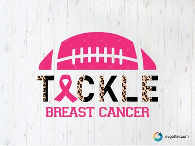 Tackle Breast Cancer Awareness Design, Best for sports fans, best on t-shirt, best to be applied with heat transfer vinyl