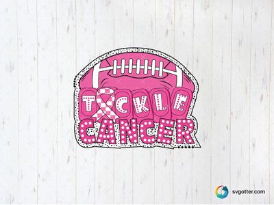 Tackle Cancer Awareness Design, Best for sports fans, best on t-shirt, best to be applied with heat transfer vinyl