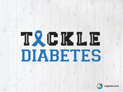 Tackle Diabetes Awareness Design, Best for activists, best on t-shirt, best to be applied with heat transfer vinyl