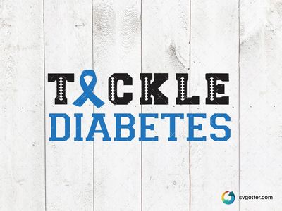 Tackle Diabetes Awareness Design, Best for activists, best on t-shirts, best to be applied with screen printing