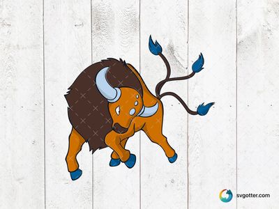 Tauros Pokemon Illustration, Best for Pokemon fans, best on t-shirt, best to be applied with sublimation