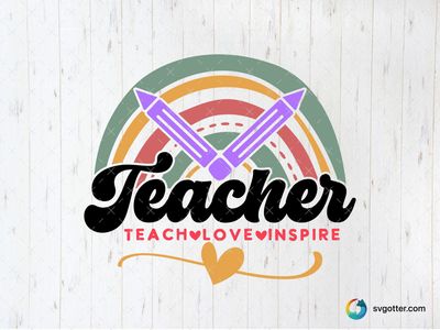 Teach Love Inspire Design, Best for teachers, best on t-shirt, best to be applied with heat transfer vinyl