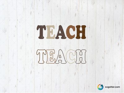 Teach Typography Design, Best for teachers, best on t-shirt, best to be applied with screen printing