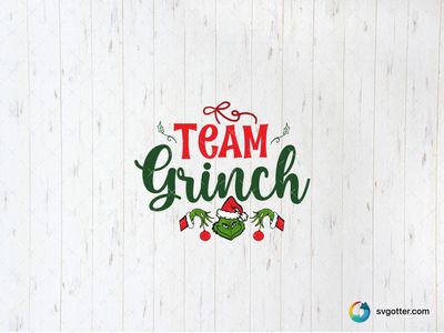 Team Grinch Christmas Design, Best for holiday enthusiasts, best on t-shirts, best to be applied with heat transfer vinyl