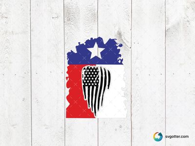 Texas Flag with Afro Silhouette, Best for activists, best on t-shirt, best to be applied with screen printing