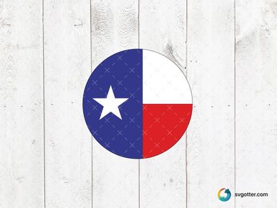 Texas Flag Circle Design, Best for Texans, best on t-shirts, best to be applied with screen printing