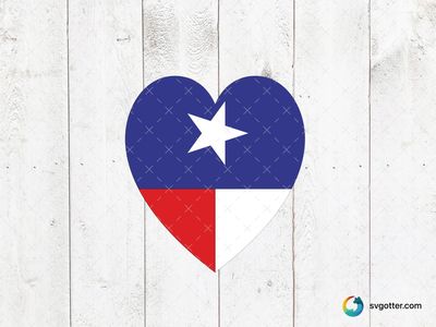 Texas Flag Heart, Best for Texans, best on t-shirt, best to be applied with heat transfer vinyl
