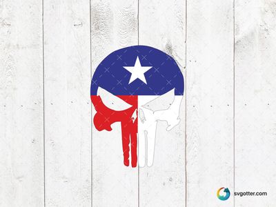 Texas Flag Skull Design, Best for Texans, best on t-shirt, best to be applied with heat transfer vinyl