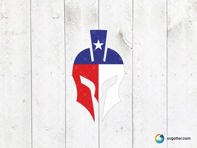 Texas Flag Spartan Helmet, Best for sports fan, best on t-shirt, best to be applied with screen printing