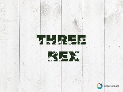 Three Rex Birthday Design, Best for child, best on t-shirt, best to be applied with heat transfer vinyl