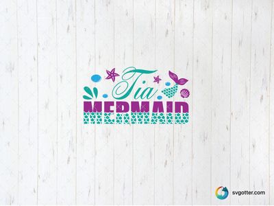 Tia Mermaid Design, Best for child, best on t-shirt, best to be applied with sublimation