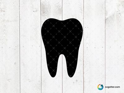 Tooth Silhouette, Best for dentist, best on wall art, best to be applied with decal application