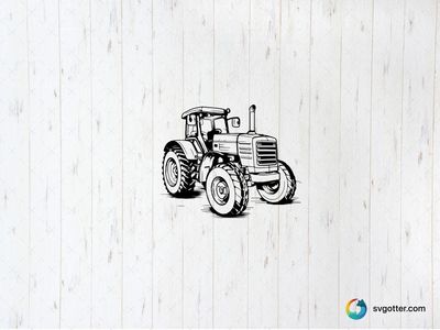 Tractor Illustration, Best for farmers, best on t-shirt, best to be applied with screen printing