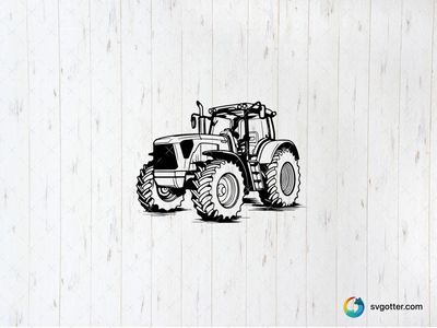 Tractor Illustration, Best for farmers, best on wall art, best to be applied with screen printing