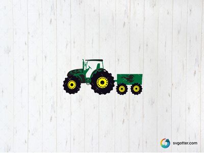 Tractor with Trailer, Best for farmers, best on t-shirt, best to be applied with heat transfer vinyl