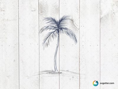 Tropical Palm Tree Illustration, Best for beach lovers, best on wall art, best to be applied with print and cut