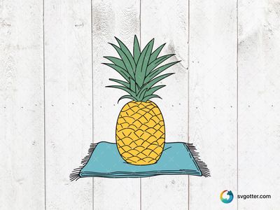 Tropical Pineapple Illustration, Best for artist, best on tote bag, best to be applied with sublimation