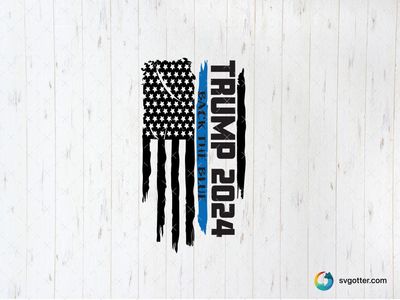 Trump 2024 Back the Blue, Best for political enthusiasts, best on t-shirt, best to be applied with screen printing