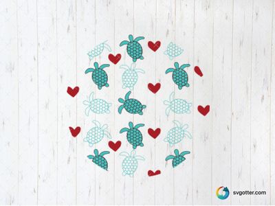 Turtle Love Keychain Design, Best for ocean lovers, best on keychains, best to be applied with sublimation