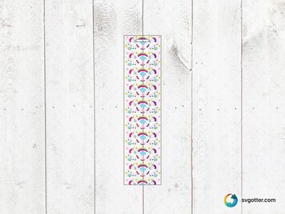 Unicorn Rainbow Stationery Pattern, Best for children, best on notebook cover, best to be applied with print and cut