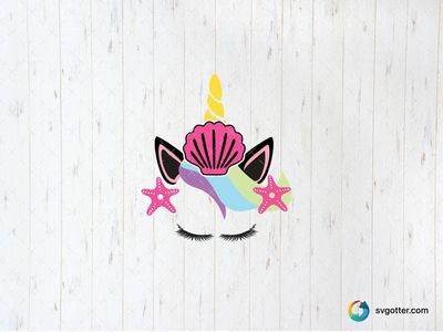 Unicorn Seashell Fantasy, Best for children, best on t-shirt, best to be applied with sublimation