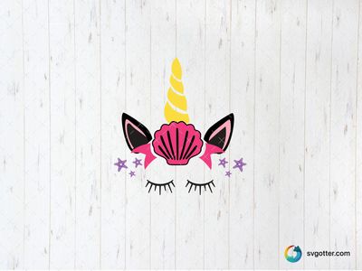 Unicorn Seashell Fantasy, Best for children, best on t-shirt, best to be applied with sublimation