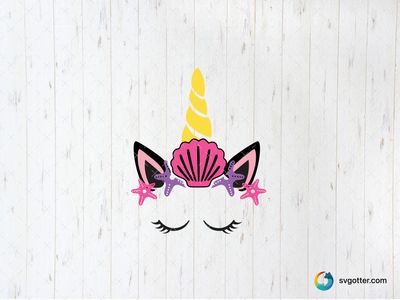 Unicorn Seashell Fantasy, Best for children, best on t-shirt, best to be applied with sublimation