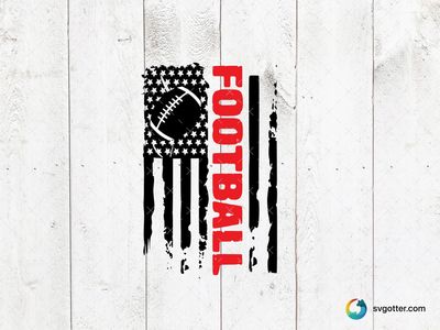 Vertical Football Design, Best for sports fans, best on t-shirt, best to be applied with screen printing