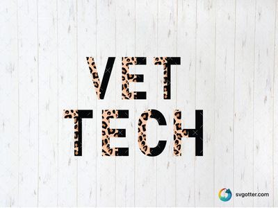 Vet Tech Leopard Print, Best for vet techs, best on t-shirt, best to be applied with sublimation