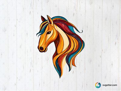 Vibrant Abstract Horse, Best for artists, best on wall art, best to be applied with sublimation