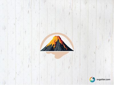 Volcanic Eruption Illustration, Best for geologists, best on wall art, best to be applied with print and cut