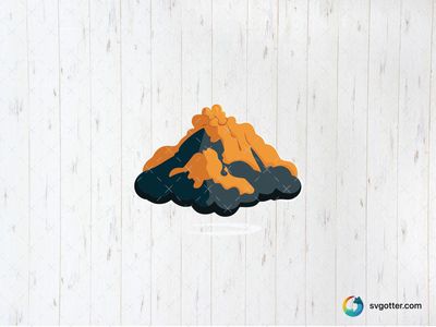 Volcanic Eruption Illustration, Best for geologists, best on wall art, best to be applied with print and cut