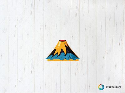 Volcanic Eruption Illustration, Best for geologists, best on wall art, best to be applied with print and cut