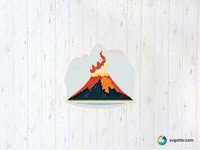 Volcanic Eruption Illustration, Best for geologists, best on wall art, best to be applied with digital printing