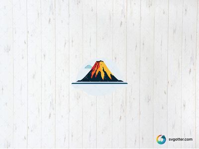 Volcano Eruption Illustration, Best for artists, best on wall art, best to be applied with print and cut