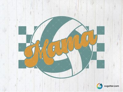 Volleyball Mama Design, Best for mama, best on t-shirt, best to be applied with heat transfer vinyl