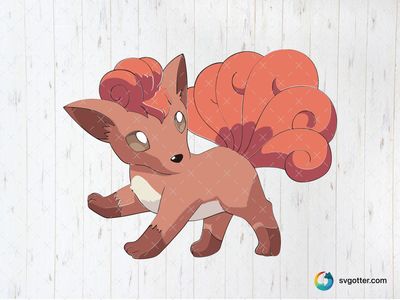 Vulpix Pokemon, Best for Pokemon fans, best on t-shirt, best to be applied with sublimation