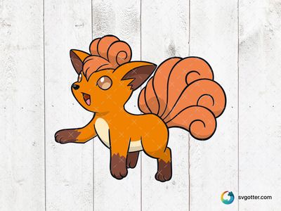 Vulpix Pokemon Character, Best for anime fans, best on t-shirt, best to be applied with sublimation